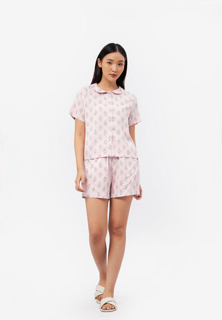 Short Sleeve Printed Pajamas Set