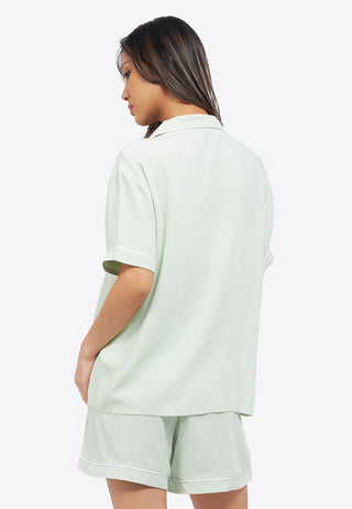 Woven Pajama Set with Short Pants