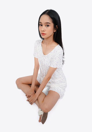Printed Shorts Pajama Set