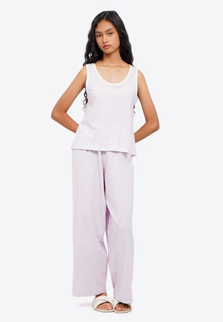 Sleeveless Printed Pajama Set