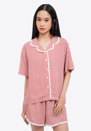 Woven Short Pajama Set