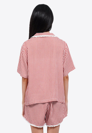 Woven Short Pajama Set