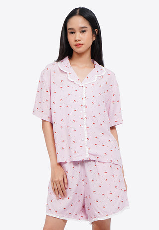 Woven Short Pajama Set