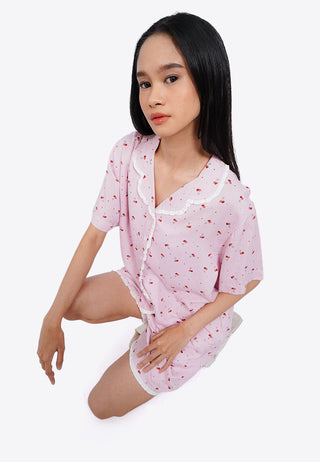 Woven Short Pajama Set