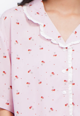Woven Short Pajama Set