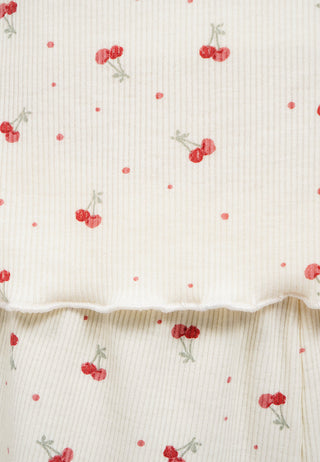 Printed Rib Sleeveless Pajama Set