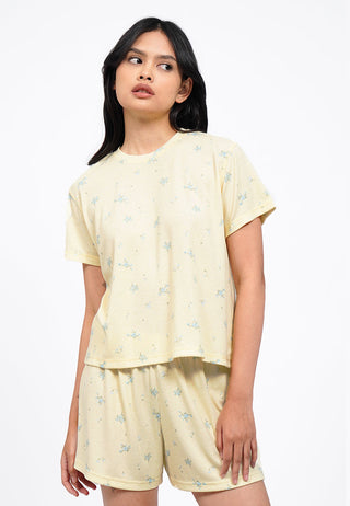 Printed Pajama Set with Shorts