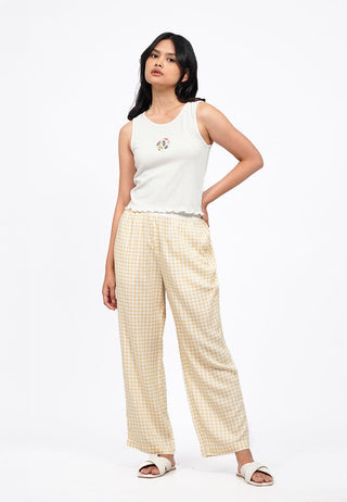 Sleeveless Pajama Set with Long Pants