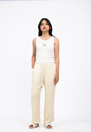 Sleeveless Pajama Set with Long Pants