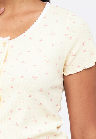 Short Sleeve Pajama Set with Short Pants