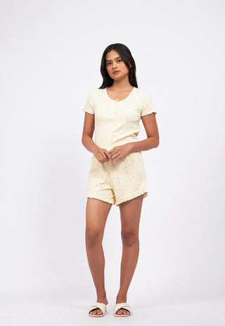 Short Sleeve Pajama Set with Short Pants