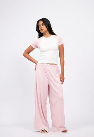 Raglan Tee Pajama Set with Long Pants