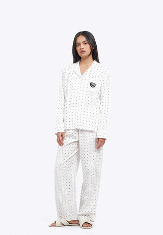 Printed Long Pants Pajama Set