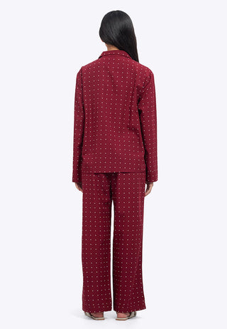 Printed Long Pants Pajama Set