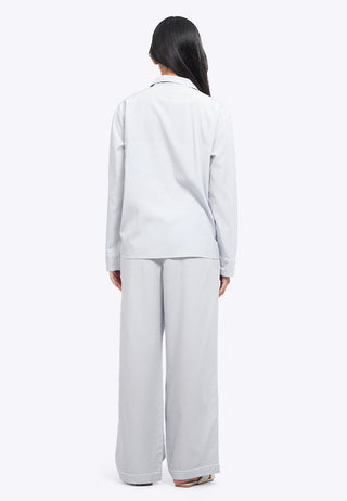 Embroidered Long Pants Pajama Set
