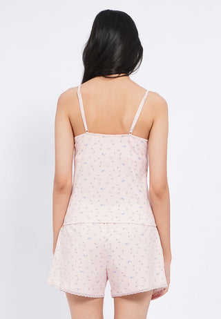 Printed Tank Pajama Set with Shorts