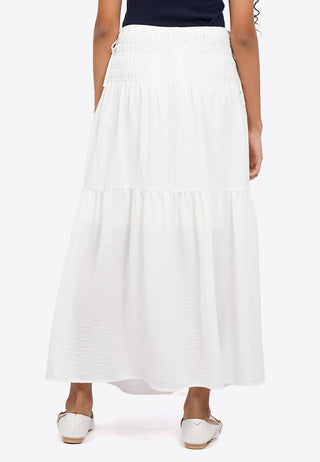 Smocked Tier Maxi Skirt