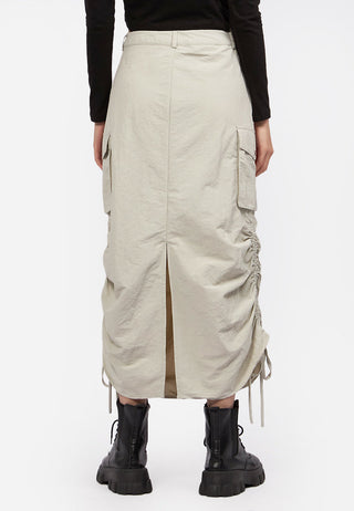 Maxi Cargo Skirt with Side Ruched