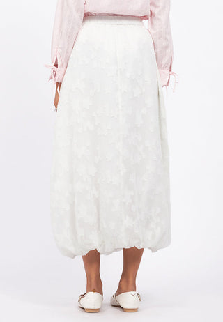 Flower Embroidery Balloon Skirt