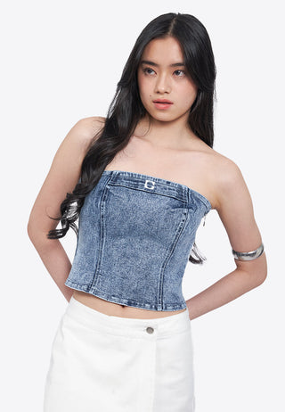 Denim Tube Top