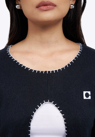 Cut Out Long Sleeve Knit Top