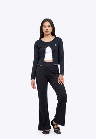 Cut Out Long Sleeve Knit Top