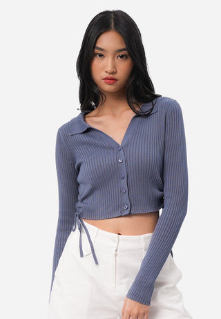 Side Ruched Long Sleeve Top