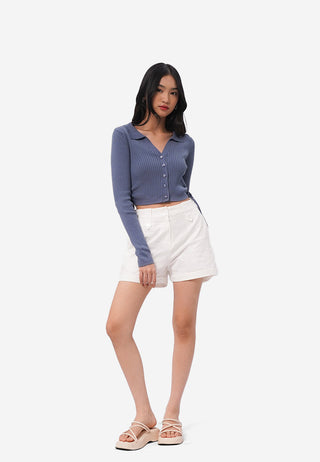 Side Ruched Long Sleeve Top