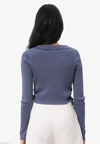 Side Ruched Long Sleeve Top