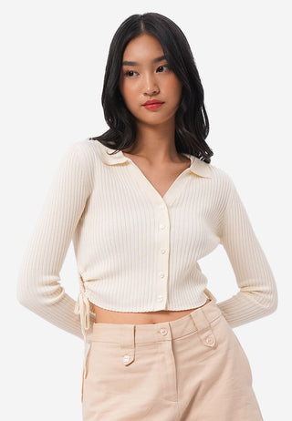 Side Ruched Long Sleeve Top