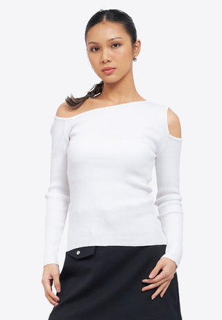 Asymmetric Long Sleeve Knit Top