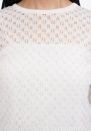 Long Sleeve Lace Knit Top