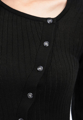 Asymmetric Long Sleeve Knit Top