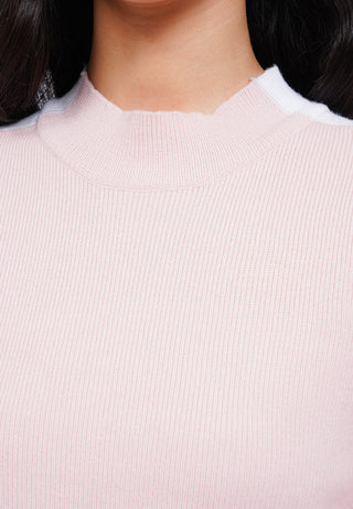 Two Tone Long Sleeve Knit Top