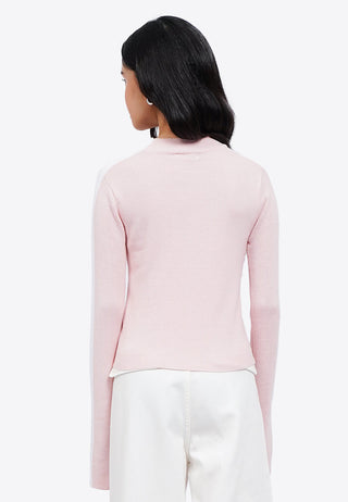 Two Tone Long Sleeve Knit Top