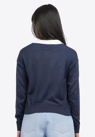 Long Sleeve Polo Knit Top
