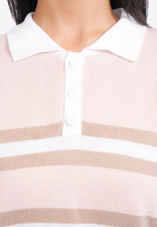 Long Sleeve Polo Knit Top