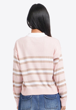 Long Sleeve Polo Knit Top