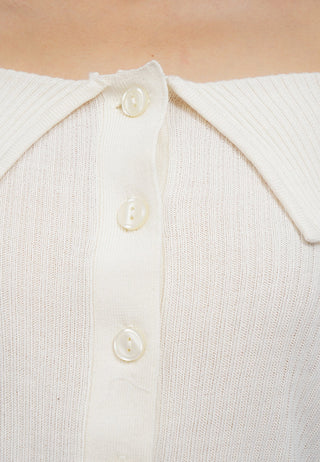 Button Up Off Shoulder Top