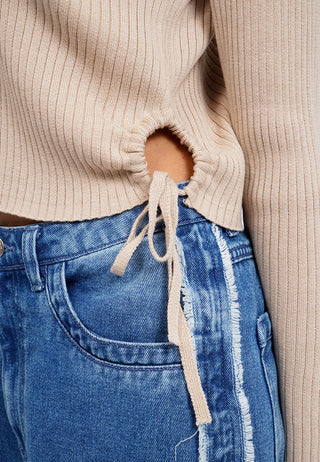 Side Knot Long Sleeve Top