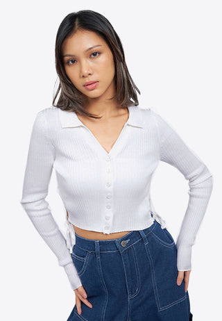Long Sleeve Crop Knit Top