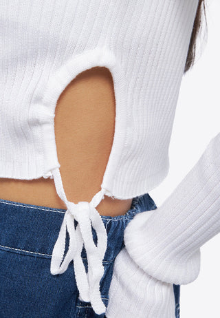 Long Sleeve Crop Knit Top