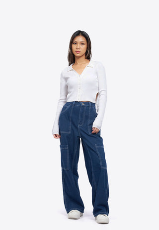 Long Sleeve Crop Knit Top