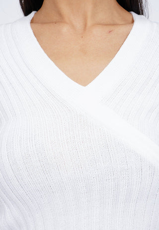 Long Sleeve Wrap Knit Top