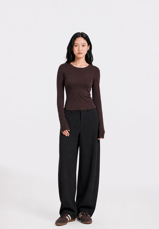 Long Sleeve Fitted T-Shirt