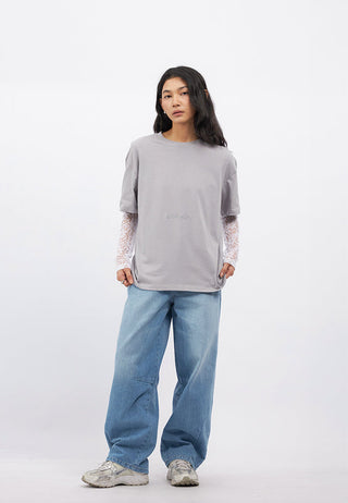 Oversized Double Layer Lace Top