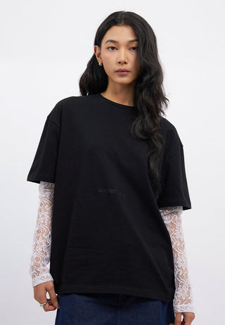 Oversized Double Layer Lace Top