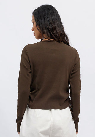 Long Sleeve Textured Henley Top