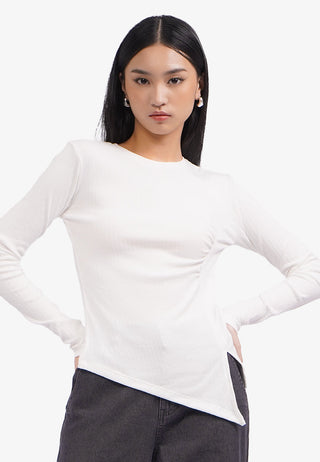 Side Ruched Long Sleeve Top