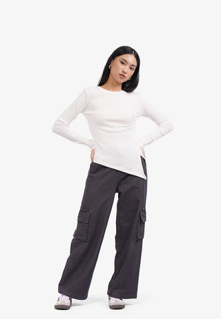 Side Ruched Long Sleeve Top